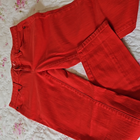 Loft Modern Skinny Sz 2 Red - Picture 5 of 6
